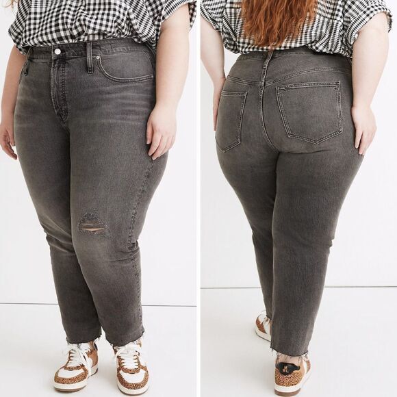 NEW‎ Madewell Plus Perfect Vintage Jean in Cosner Wash: Knee-Rip, 26W - Picture 1 of 16
